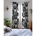 thumbnail image 3 of Eiffel Tower Sheer Curtains 63 Inch Length 2 Panels Set for Living Room/Bedroom, Vintage France Romantic European Paris City Art Kitchen Curtains Grommet Curtains Window Treatments 42"x63"x2, 3 of 7