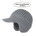 thumbnail image 4 of ievspot Men Winter Knitted Hat with Short Brim Thick Ear Protection Grandpa Elastic Outdoor Cap Outdoor School Commuting, 4 of 8