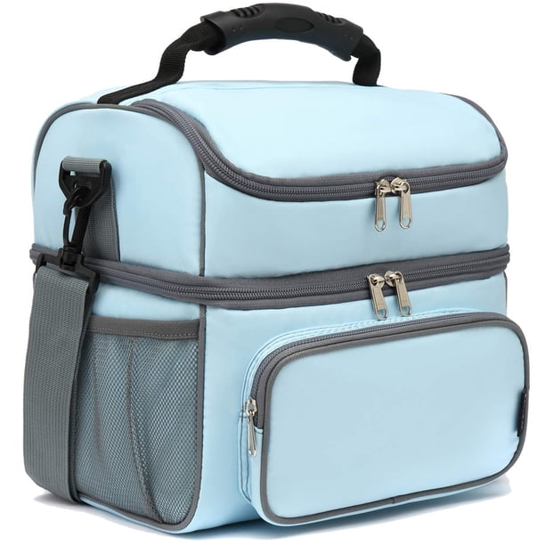 Bolsa Térmica para Almuerzo FlowFly con Doble Capa Aislante para Adultos, Azul