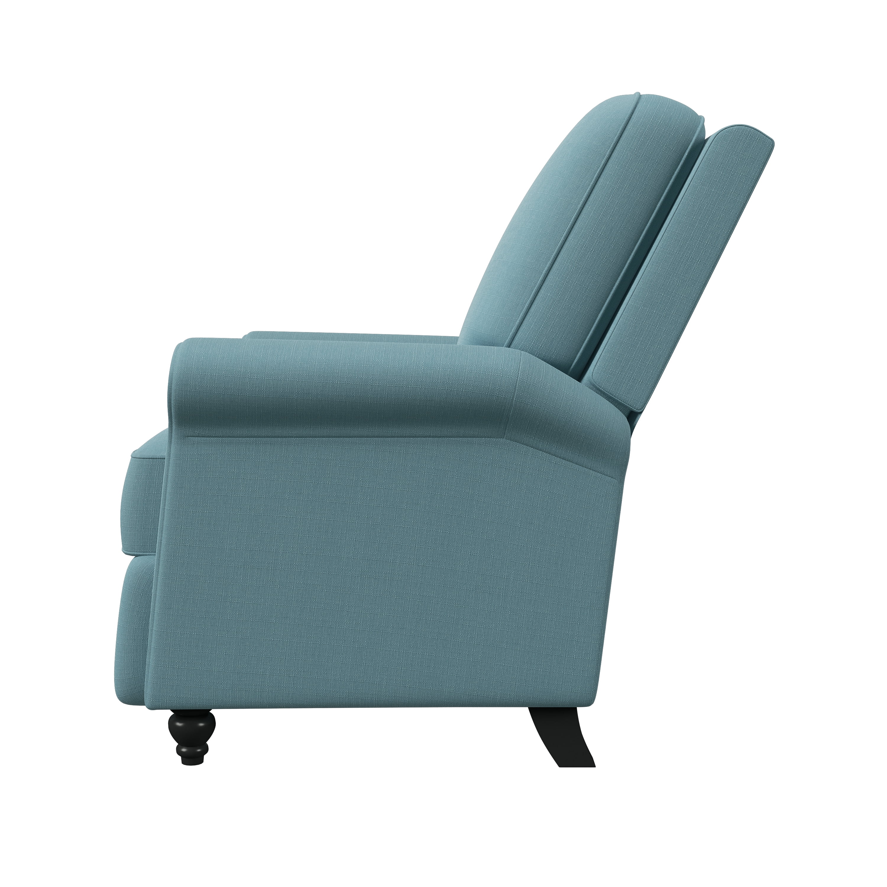 Homesvale Lincoln Push Back Recliner Chair, Sky Blue Linen-like Microfiber Fabric, Pocket Springs for Comfort