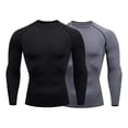 thumbnail image 1 of 2pcs Playera De Licra Deportiva Para Hombre Compresión Gym, 1 of 8