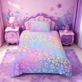 thumbnail image 2 of meiyoeat Pastel Rainbow Leopard Print Twin Duvet Cover,Colorful Animal Pattern Twin Bedding For Girl,Reversible,2pcs,1 Duvet Cover and 1 Pillowcase, 2 of 6
