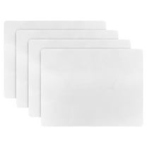 Aspire 4PCS Thickened Non-Slip Heat-Resistant Silicone Placemats Cutting Hot Mats Tablemats-White