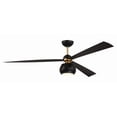 thumbnail image 3 of OTT60FBSB3 Craftmade Lighting Otto - 3 Blade Ceiling Fan with Light Kit-16.74 Inches Tall and 60 Inches Wide-Flat Black/Satin Brass Finish, 3 of 21