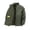 (New15)Army Green, variant on Fleece Jacket for Men Plus Size Stand Collar Zip Up Outerwear Sherpa Lined Patchwork Utility Coat with Multi Pockets for Winter