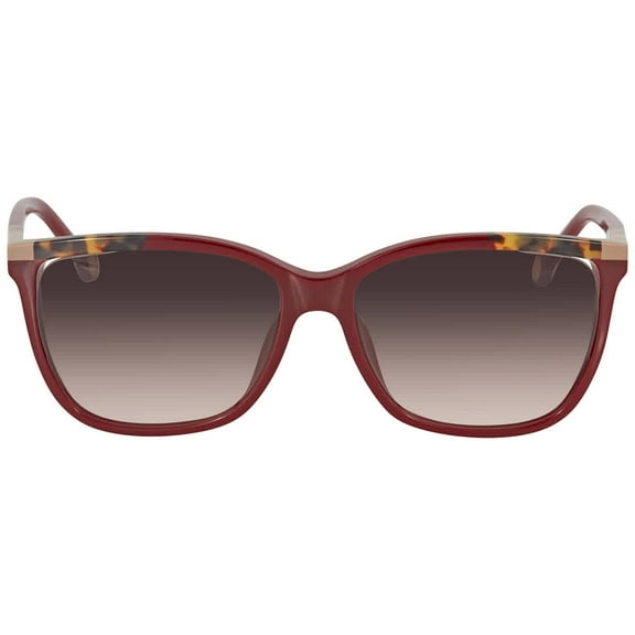 Carolina Herrera Gradient Brown Square Unisex Sunglasses SHE821 0AR3 56
