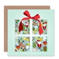 thumbnail image 1 of Christmas Santa Decorations Present Greetings Card Plus Envelope Blank inside, 1 of 3
