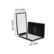 Impressions Vanity Slayssentials Bifold Compact Mirror with 1x and 2x Magnifying Glass, Portable Makeup Mirror (Black)