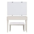 thumbnail image 6 of Rugerasy Engineered Wood Modern Vanity Table with Mirror - Adult Makeup Table Set, White, 6 of 9
