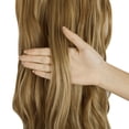 thumbnail image 6 of 24" 7Pcs 16 Clips Long Curly Straight Full Head Clip in Synthetic Hair Extensions Double Weft, 6 of 6