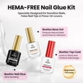 thumbnail image 2 of Kit de gel para uñas Beetles, sin hemas, 15 ml, capa superior y base, 2 of 8