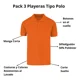 thumbnail image 4 of Playeras Hombre Tipo Polo Pack 3 Pz Moda Casual Manga Corta, 4 of 6