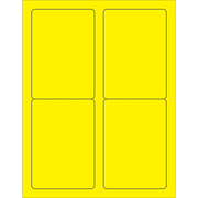 Box Partners Rectangle Laser Labels 3 1/2" x 5" Fluorescent Yellow 400/Case LL176YE