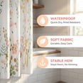 thumbnail image 3 of Unique Bargains Floral Print Sets, Waterproof Bath Curtain Yellow 71"W x 71"L, 3 of 5
