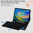 thumbnail image 3 of Keyboard Case with Mouse for iPad Air 13 inch M2 2024 / iPad Pro 12.9 inch 6th 5th 4th 3rd Generation 2022 2021 2020 2018 - Wireless Detachable Keyboard- Pencil Holder, 3 of 7