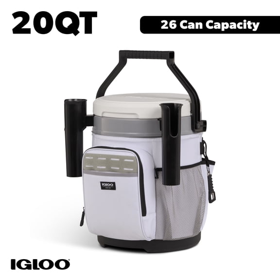 Igloo 20 QT Marine Cooler Bucket and Seat, White
