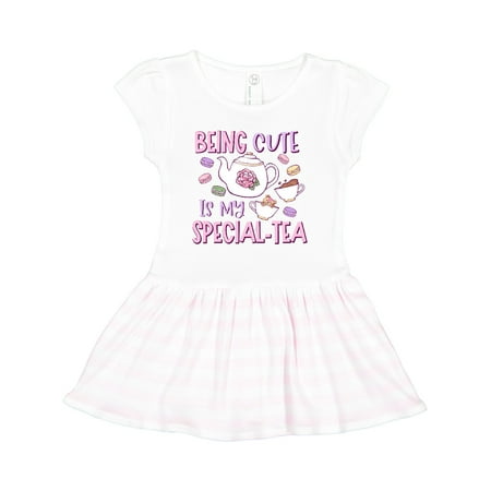 

Inktastic Being Cute is My Special-Tea Teapot and Teacup Gift Toddler Girl Dress