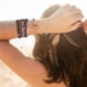 thumbnail image 4 of Bohemio estilo pulsera conjunto femenino hecho a mano de joyería de cadena exquisita cuerda del pelo., 4 of 5