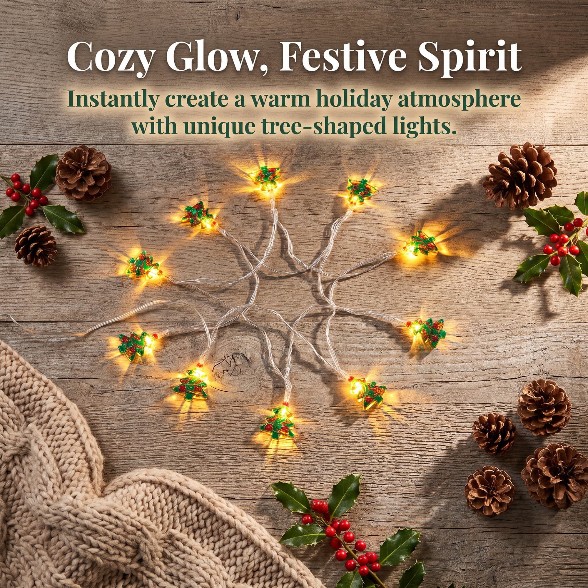 Unique Bargains Fairy Lights for Decor and Festive 6.6 ft Christmas Tree USB Powered