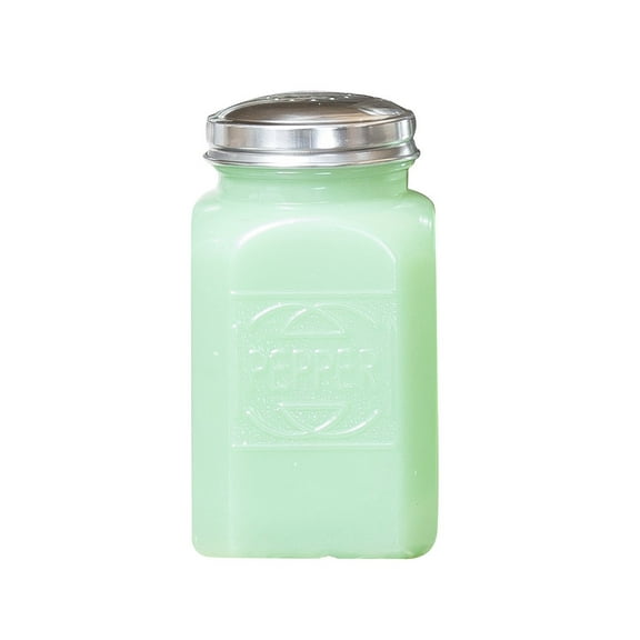 Tablecraft Jadeite Glass Collection(TM) Range Pepper Shaker with Metal Top, 6 oz