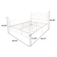 thumbnail image 2 of Xahpower Queen Metal Bed Frame Sturdy Steel Slat Support with Under Bed Storage, No Box Spring Needed, White, 2 of 6