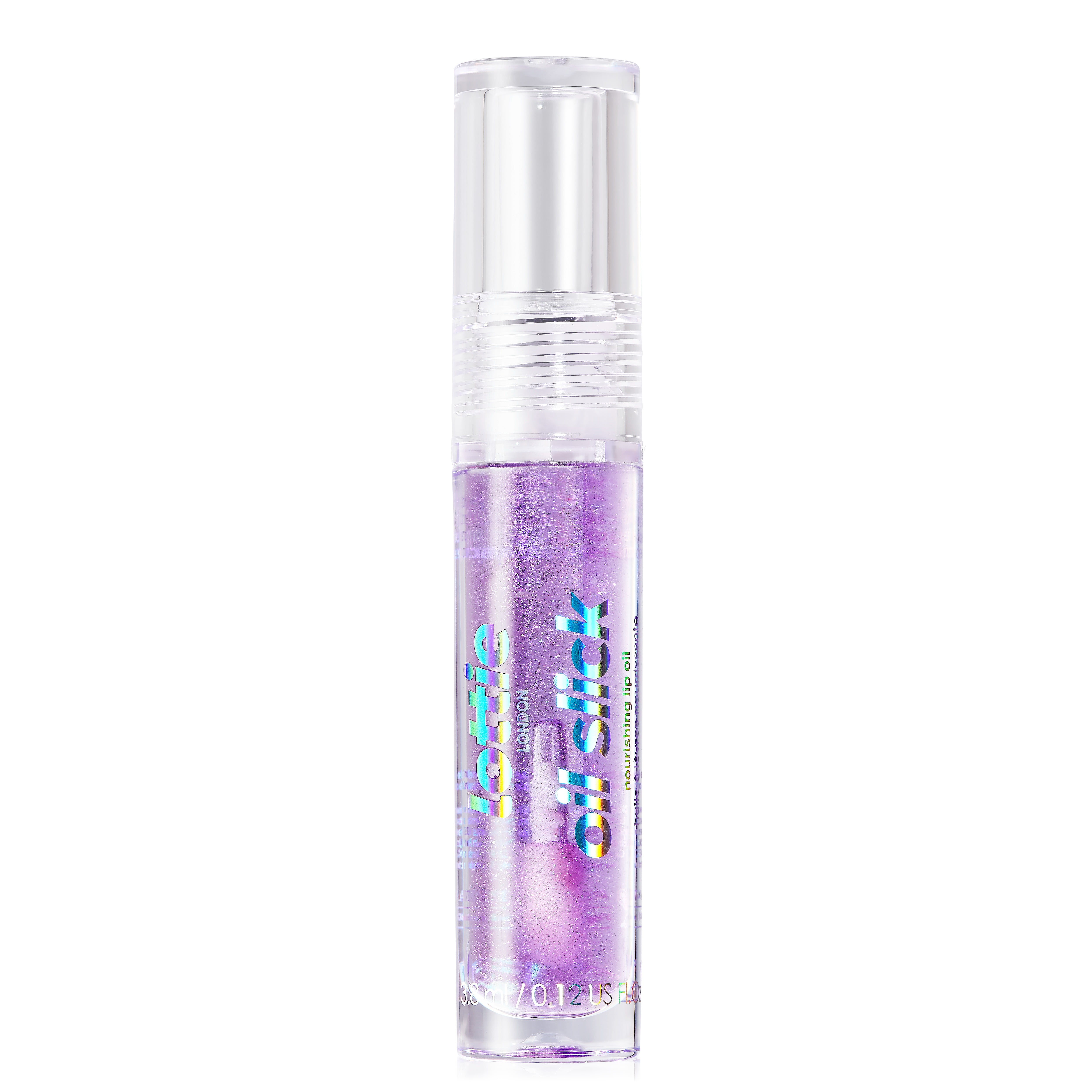 (2 pack) Lottie London Oil Slick, 100% Vegan Lip Oil, Blueberry Kiss, 0.12 fl oz