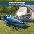 thumbnail image 5 of Goplus Wide Foldable Camping Cot Heavy-Duty Steel Indoor & Outdoor Sleeping Cot Blue, 5 of 10