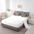 thumbnail image 5 of Manfei Traditional Floral Flower Twin Bedding Sets 7-Piece for Female Men,Vintage Aesthetics Bedding Comforter Set Microfiber,Exotic Style Breathable Sheet Sets,Luxury Bedroom Decor,Reversible, 5 of 8