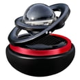 thumbnail image 1 of Car Solar Power Air Freshener, Aromatherapy Fragrance Diffuser Suspension Double Ring Air Diffuser, Black, 1 of 5