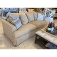 thumbnail image 2 of Sunset Trading Newport 94" Fabric Slipcovered Recessed Fin Arm Sofa in Tan, 2 of 8