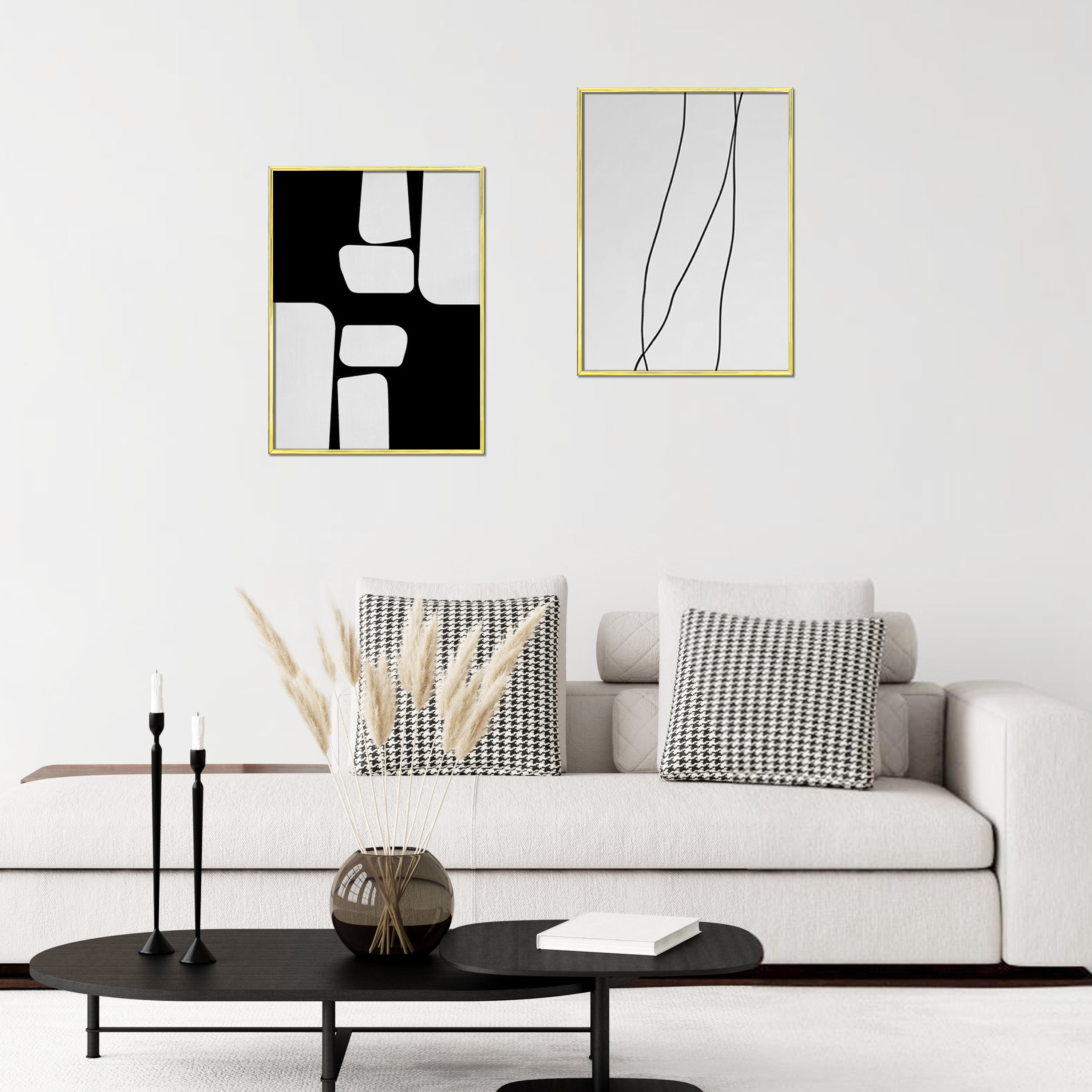 VIOLABBEY 18x24 Frame Set of 5, 18 x 24 Gold Poster Frames for Wall Mounting Vertically or Horizontally, Gallery Wall Picture Frame