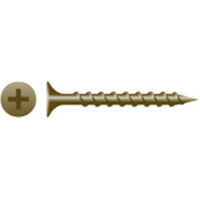 6 x 1.62 in. Phillips Bugle Head Screws Coarse Thread W.A.R. Coated Box of 5 000