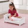 thumbnail image 3 of Doll Bed with Bedding and Free Personalization Kit - White Rose, 3 of 9