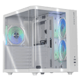 thumbnail image 1 of Gabinete DXT GAMING Titan PRO Mini Torre Cristal Curvo Panoramico 3 Fan ARGB USB-C Blanco CDXT900WT, 1 of 6
