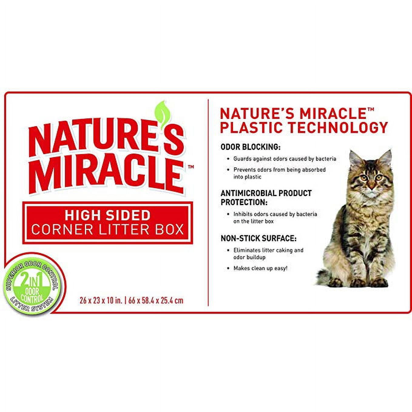 Nature s Miracle Large Cat High Sided Corner Litter Box for Easy Cleaning Walmart