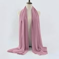 thumbnail image 5 of MEICHEN Scarf for Women Soft Solid Color Shawl Silk Scarf Elegant Pearl Chiffon Shawl Muslim Hijab Lightweight Silk Scarf Pink, 5 of 5