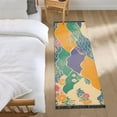 thumbnail image 3 of Yayeee Runner Rug for Bedroom 2'x6' Machine Washable Hallway Non Slip Mat, Beige Floral Wave, 3 of 8