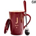thumbnail image 2 of Taza con letras de 14,78 oz, Taza de cerámica creativa, taza de café, taza de té con tapa y cuchara, 2 of 8