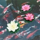 thumbnail image 4 of Flores de loto artificiales de 10 cm para decoración acuática en estanques, peceras y fuentes, resistentes a la intemperie y fáciles de instalar., 4 of 6