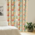 thumbnail image 2 of Ambesonne Vintage Curtains, Cheerful Garden Doodle, Pair of 28"x95", Multicolor, 2 of 5