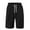 Black, variant on Mlzmgr Mens Shorts Knit Elastic Waisted 11 Inch Inseam Shorts Causal Daily Wear Shorts Solid Color S-3XL