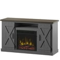 thumbnail image 4 of Twin Star Home Barn Door TV Stand for TVs up to 55" with ClassicFlame Electric Fireplace, Gray, 4 of 7