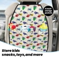 thumbnail image 5 of Naloa Cartoon Sea Turtle 2Pcs Anti-Kick Back Seat Cover Kick Mat, Car Seat Protector with 3 Storage Pockets, 5 of 8