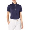 thumbnail image 2 of Callaway Women's Golf Short Sleeve Pique Open Mesh Polo Shirt, Peacoat, X-Large, 2 of 2