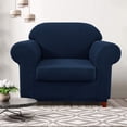 thumbnail image 2 of CHUN YI Housse de Canapé Extensible 2 Pcs à Carreaux avec Coussin, 2 of 6