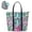 Green Butterfly, variant on Tote Bag with Bottle Holder,Casual Handbag with Back Zipper Pocket,Lightweight Shoulder Bag with Zipper,Large Tote Purse for Travel,Gym,Work,Daily Use(Black)