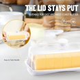 thumbnail image 3 of JUNZHIDAO Kitchen Butter Dish with Lid and Knife - Transparent Butter Keeper Clear, 3 of 7