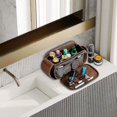 thumbnail image 4 of Bolsa de aseo de cuero resistente al agua para hombres Bolsa de lavado de viaje grande Kit de afeitado Dopp Baño Gimnasio Artículos de tocador Organizador de maquillaje con secado húmedo gratis, kaili Sencillez, 4 of 4