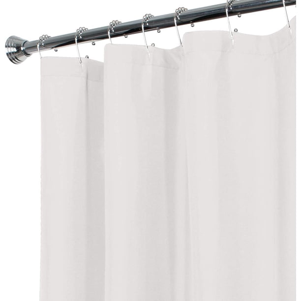 Hotel Water Repellent Fabric Shower Curtain Liner, White, 70x72 Inches