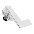 thumbnail image 2 of PinMart's Silver Letter L Alphabet Lapel Pin, 2 of 3